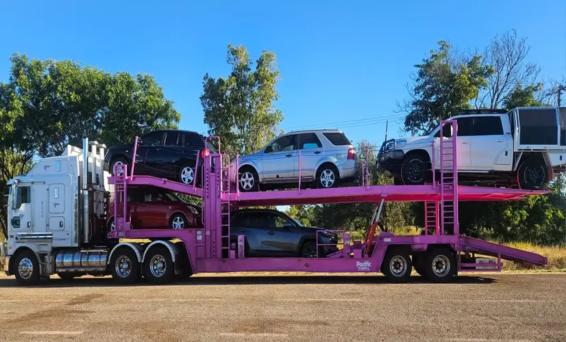 A car loader carrying cars from Melbourne to Brisbane
