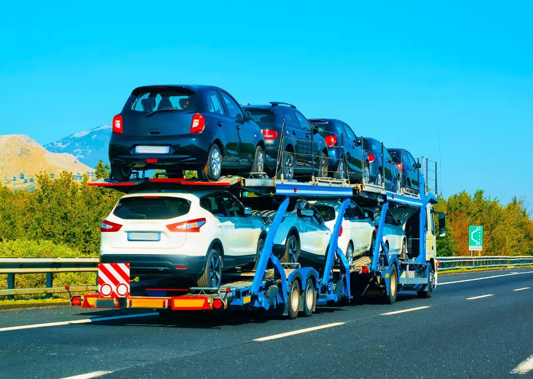 hauling multiple cars on a carrier